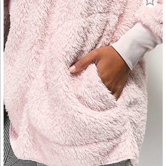 COPY - NWT Almost Famous Sherpa Burgundy Hooded Cardigan SALE! - Picture 7 of 7